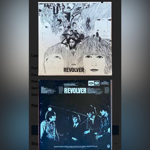 Revolver vinyl Beatles 1966 mono R I a a mark Psychedelic relic - Picture 1 of 2